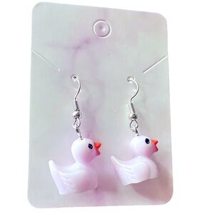 Purple Rubber Duck Earrings